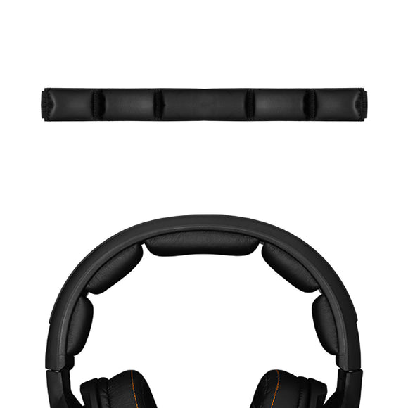Geekria Protein Leather Headband Cover Compatible with SteelSeries SIBERIA 800 840 Headphones, Headphones, Head Top Cushion Pad Protector, Replacement Repair Part, Easy DIY Installation (Black)