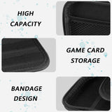 Geekria Carrying Case Compatible with Nintendo Switch and New Switch OLED Console Portable Travel Carry Case Shell Pouch with Pockets for Gaming Accessories Storage Bag (Black)