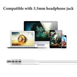 Geekria Wired Clip-On Ear Headphones with Mic, 3.5mm Hook-On Earbuds, Call Control, Lightweight & Hair-Friendly, Compatible with Android Devices (White / 3.9ft)