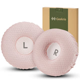 Geekria Comfort Mesh Fabric Replacement Ear Pads for JBL Tune 600 (T600BTNC, 600BTNC)/ 660 (T660NC, 660NC)/ 670 (T670NC, 670NC) Headphones Ear Cushions, Repair Parts (Pink)