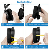 Geekria Comfort Mesh Fabric Replacement Ear Pads Compatible with SteelSeries Arctis 1/3/5/7/7+/7P/7P+/7X/7X+/9/9X, Arctis Pro/Prime Headphones, Repair Parts (Light Grey)