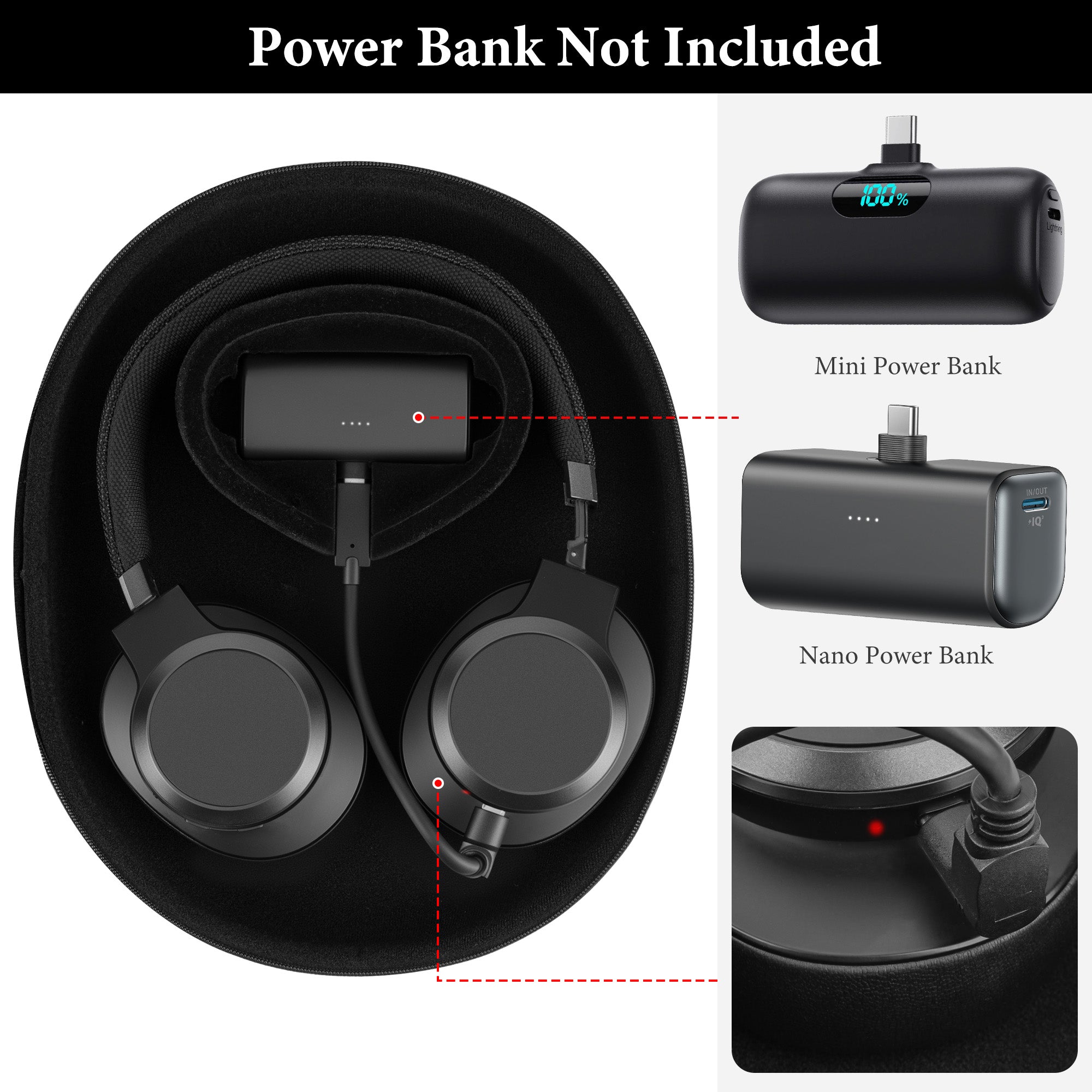 Geekria Elite Charging Headphones Case Compatible with JBL Tour ONE M3