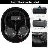 Geekria Elite Charging Headphones Case Compatible with JBL Tour ONE M3/M2, Tune 770NC, Live 650BT and More, Replacement Hard Shell Travel Carrying Bag (Black) Without Power Bank
