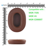 Geekria Replacement Ear Pads for SONY MDR-7506, MDR-MV1, MDR-V6, MDR-V7, MDR-M1, MDR-M1ST, MDR-CD900ST Headphones Ear Cushions, Repair Parts (Brown)