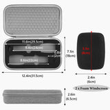 Geekria for Creators Wireless Microphone Case Compatible with JBL Wireless Two Microphone System & JBL PartyBox, Bietrun, Handheld Dual Mic Travel Bag with 2 Mic Covers (Grey)