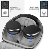 Geekria PRO Hard Shell Headphones Case for Apple AirPods Max 2 & AirPods Max, ABS Shell with Soft Lining, Charging-Ready (Power Bank Not Included) (Black)