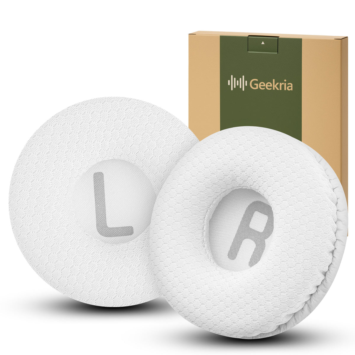 Geekria Comfort Mesh Fabric Replacement Ear Pads for JBL JR300, JR300B