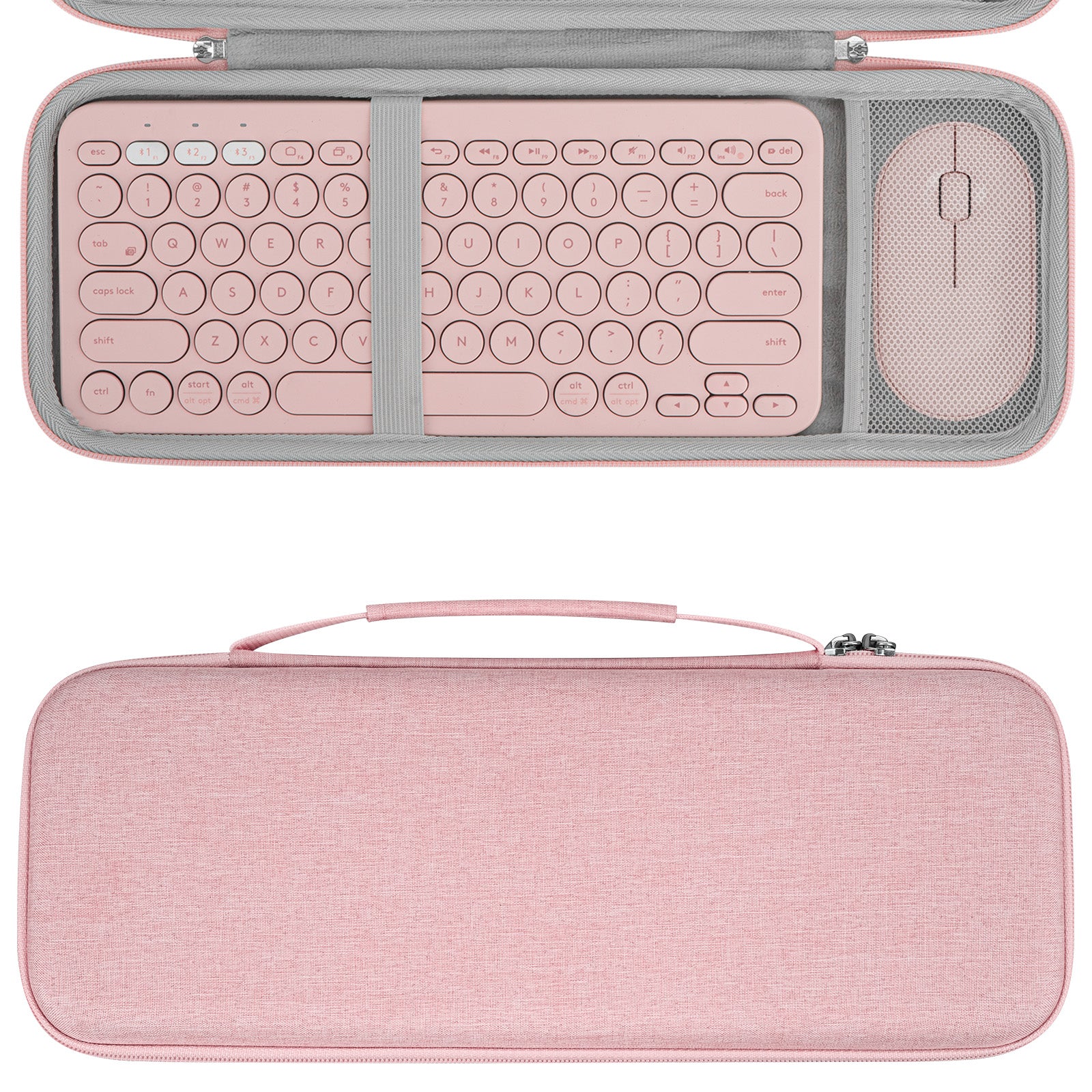 Geekria Hard Case Compatible with Logitech K380 + M350, Microsoft Designer Compact Keyboard + Microsoft Mobile Wireless Keyboard and Pebble Mouse