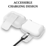 Geekria Ultra-Light Polycarbonate Belt Clip Earbuds Case Compatible with Apple AirPods Pro 2, Hard Shell for Hiking, Outdoor Activities, Tight fixation (White, 1 Pack, Single Case)