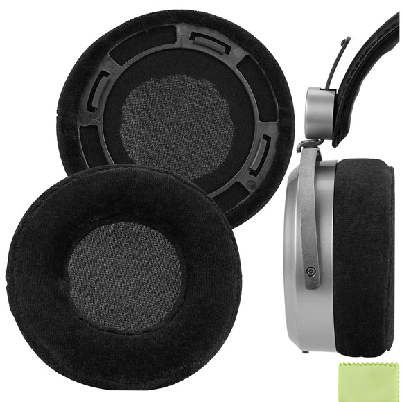 Geekria Comfort Velour Replacement Ear Pads for Hifiman HE400SE HE400 400I 400S HE560 560I HE500 HE300 HE350 Headphones Ear Cushions, Headset Earpads, Ear Cups Cover Repair Parts (Black)