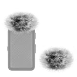 Geekria for Creators Furry Windscreen Compatible with DJI Mic, Mic DeadCat Wind Cover Muff, Windbuster, Windjammer, Fluff Cover Windshield (Grey / 2 Pack)