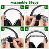 Geekria Flex Fabric Headband Pad Compatible with SteelSeries Arctis 5, Arctis 3 All-Platform Gaming Headphones, Headphones Replacement Band, Headset Head Cushion Cover Repair Part (Cartoon)