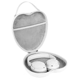 Geekria NOVA Headphones Case for Lay Flat On-Ear/Over-Ear Headphones, Replacement Hard Shell Travel Carrying Bag with Cable Storage, Compatible with BOSE QCUltra, Sony, JBL, B&W Headsets (White)