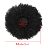 Geekria for Creators Furry Windscreen Compatible with Hollyland Lark M2 Wireless Mic, Mic DeadCat Wind Cover Muff, Fluff Cover Windshield, Wind Noise Reduction (Black / 2 Pack)