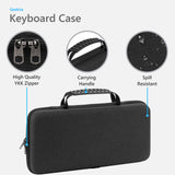 Geekria Keyboard Hard Shell Case, Compatible with Logitech Alto Keys K75M, nuphy Kick75, Kisnt KN85, Attack Shark ajazz AK820, Redragon K673, YUNZII B75 Travel Carrying Bag (Dark Gray)