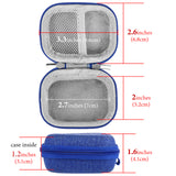 Geekria Shield Earbuds Case Compatible with Sony LinkBuds Open, LinkBuds Fit, WF-1000XM5, WF-1000XM4 True Wireless Earbud, Replacement Hard Shell Travel Carrying Bag (Blue)