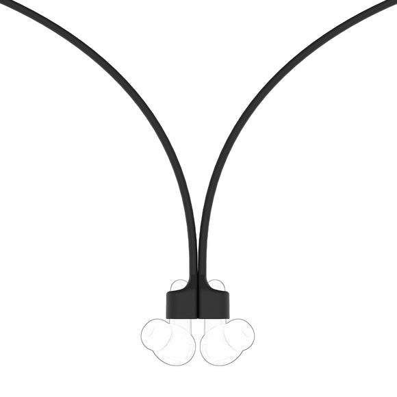 Geekria 2 Pack Earbuds Magnetic Anti-Lost Strap Compatible with Soundcore by Anker Liberty 4 Pro, P40i, Liberty 4 NC Soft Silicone Earphones Lanyard, Headphones Neck Rope Cord (Black)
