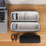Geekria Shield Speaker Case Compatible with JBL Flip 7 / 6 / 5 / 4 / 3 Cover, Replacement Travel Hard Shell Portable Speaker Protective Carrying Bag with Cable Storage, Shockproof