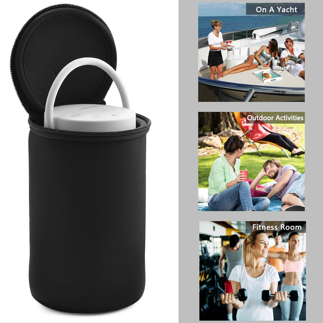 Geekria Travel Protective Fits for Bose SoundLink Revolve+ Speaker, Po