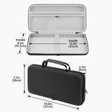 Geekria Keyboard Hard Shell Case, Compatible with Logitech Alto Keys K75M, nuphy Kick75, Kisnt KN85, Attack Shark ajazz AK820, Redragon K673, YUNZII B75 Travel Carrying Bag (Dark Gray)