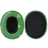 Geekria QuickFit Replacement Ear Pads for Skullcandy Crusher Wireless, Crusher Evo, Crusher ANC, Hesh 3, Hesh Evo, Hesh ANC Headphones Ear Cushions Earpads Ear Cups Cover (Zelda Green Triangle)