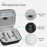 Geekria for Creators Hard Shell Wireless Mic Case, Wireless Lavalier Microphones Case Compatible with PQRQP, BOYA, MAYBESTA, Mini Mic Pro, Leettus, JUDKIOM, Bulatry, Caiord (Grey)