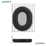 Geekria Replacement Ear Pads for Sony MDR-1ABT, MDR-1RBT, MDR-1RNC Headphones Ear Cushions, Repair Parts (Black)