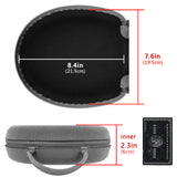Geekria Shield Headphones Case Compatible with Soundcore Space Q45, Life Q20+, Life Q35, Life Q30, Life Q20i Case, Replacement Hard Shell Travel Carrying Bag with Cable Storage (Microfiber Grey)
