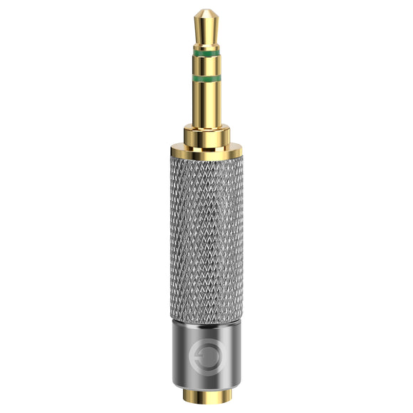 Geekria 3.5mm Male to 3.5mm (1/8'') Balanced Female Headphones Adapter for 3.5mm 4-Pole Cable Connected to Balanced 3.5mm Player Device, Aluminum Alloy Conversion Audio Plug, Gold Plated Adapter