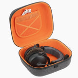 Geekria Shield Headphones Case Compatible with Beyerdynamic T5p, T1, MMX300, HE400S, DTX710/T990/790/770, Replacement Hard Shell Travel Carrying Bag with Cable Storage (Dark Grey)