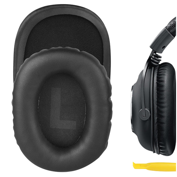 Geekria QuickFit Replacement Ear Pads for Logitech G Pro, G Pro X, G433, G233, G Pro X 2 Headphones Ear Cushions, Headset Earpads, Ear Cups Cover Repair Parts (Black)