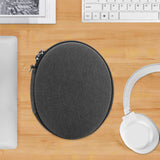 Geekria Shield Headphones Case for Foldable Headphones, Replacement Hard Shell Travel Carrying Bag with Cable Storage (Dark Grey)