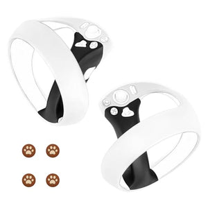 Geekria Silicone Cover for Sony PS VR2 Controller, Anti-Fall Protective Handle Sleeve, Soft Ring Hand Grips, Unibody Design