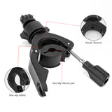 Geekria Action Camera Mount Clamp, Bike Motorcycle Handlebar, 360°Rotation, Compatible with GoPro Hero 13, DJI Osmo Action 6, Insta360 Ace Pro 2, Suitable for Bicycling, Motocross (Black)