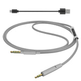 Geekria Audio Cable with Mic Compatible with Bose QuietComfort Ultra QCSE QC45 QC35 Headphones Cable, 2.5mm to 3.5mm Replacement Stereo Cord with Inline Microphone and Volume Control (4 ft/1.2 m)