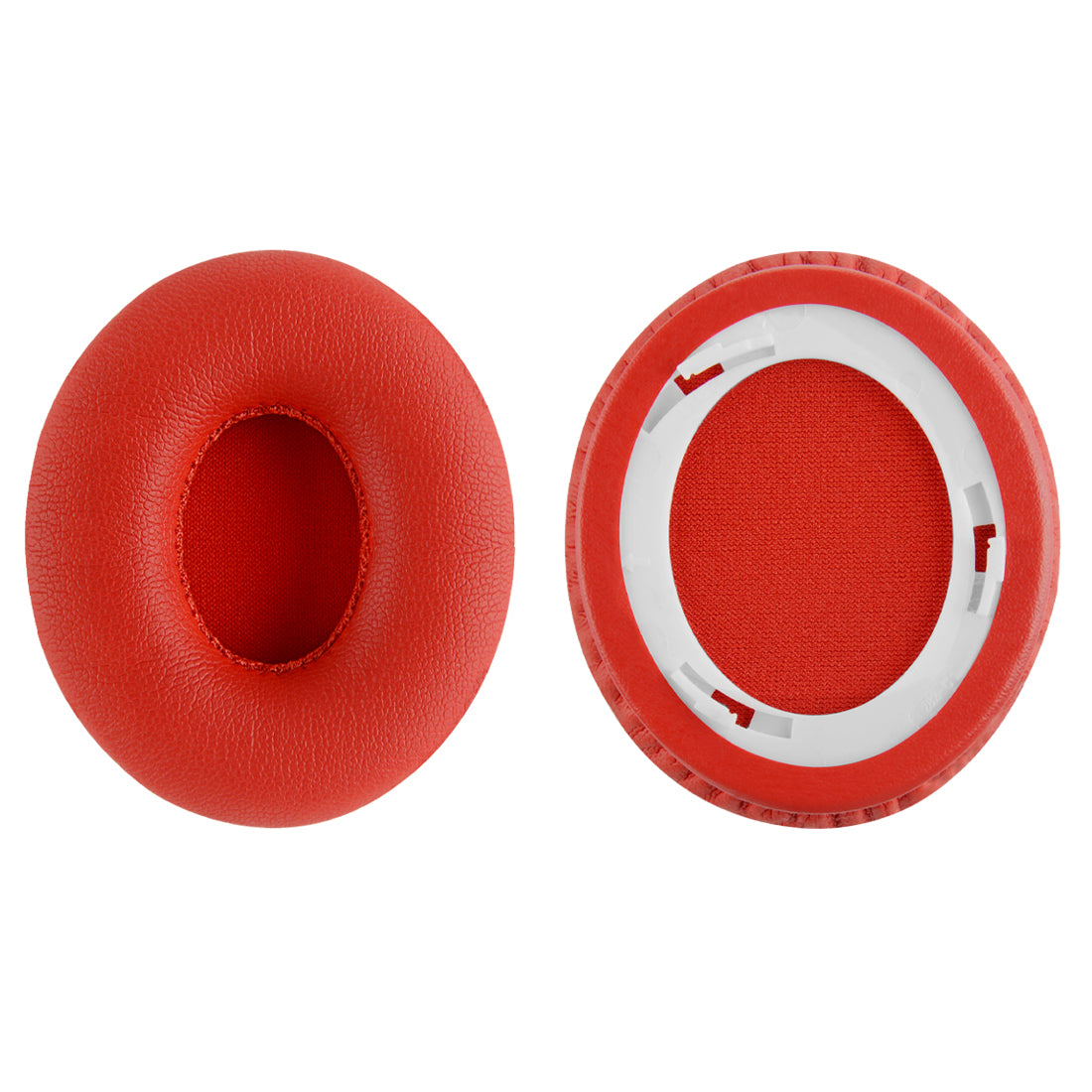 Geekria QuickFit Replacement Ear Pads for Beats SoloHD On-Ear Headphones Ear Cushions, Headset Earpads, Ear Cups Cover Repair Parts (Red)