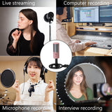 Geekria for Creators Microphone Shock Mount Compatible with Razer Seiren X, Mini, V3, V3 Mini, V2 Pro, V2 X, Elite, Emote Mic Anti-Vibration Suspension Adapter Clamp Mic Holder Clip (Black)