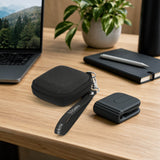 Geekria Hard Shell Mouse Case Compatible with Logitech Mobi Fold, Travel Carrying Bag (Dark Gray)