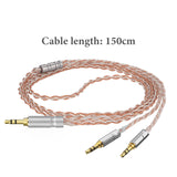 Geekria Apollo Copper Silver Braid Upgrade Audio Cable Compatible with HIFIMAN SUNDARA, Ananda Arya, HE4XX, Edition XS 3.5mm (1/8'') Male Replacement Headphones Cord (4.9ft/1.5m)