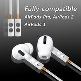 Geekria Wireless Earphone Magnetic Anti-Lost Strap Accessories, Super Tape, Sports Braided Neck Strap, Lanyard, Compatible with Airpods Pro/2/1 (White)