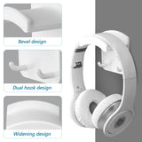 Geekria Gaming Headset Headphone Hook Holder, Headphone Wall Mount Headset Holder, Headsets Hanger Compatible with Bose, SONY, Sennheiser, ATH, AKG, JBL, Beats (White)