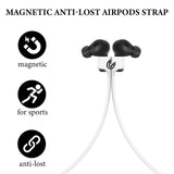 Geekria Wireless Earphone Magnetic Anti-Lost Strap Accessories, Soft Silicone Sport Earphones Anti-Lost Strap, Lanyard, Compatible with JBL Vibe Beam, Tune Flex, Tune 230NC TWS (White/2 Pack)