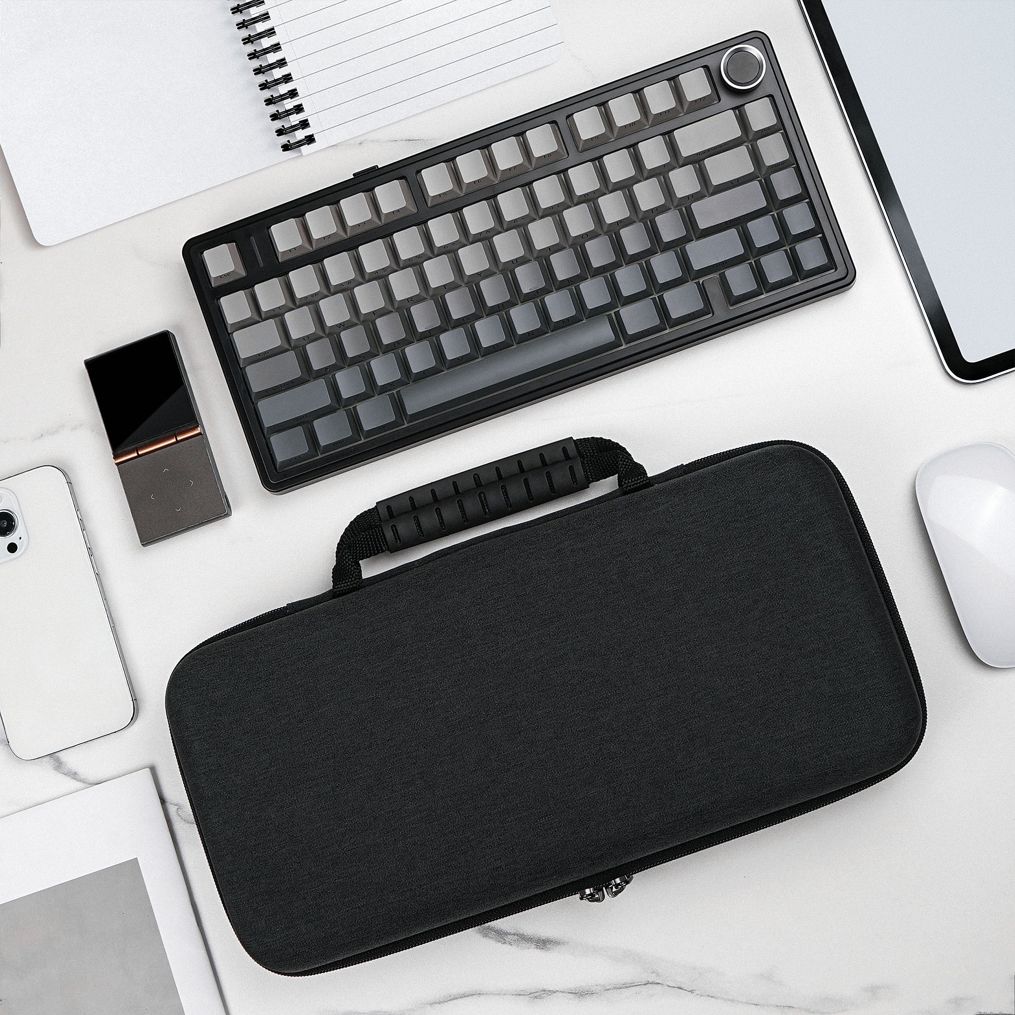Geekria 75% 84-Key Gaming Keyboard Case, Hard Shell Travel Carrying Ba