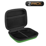 Geekria Shield Case Compatible with Beats, Jabra, Monster, Polk, Sennheiser, Skullcandy, Sony Headphones, Replacement Protective Hard Shell Travel Carrying Bag with Cable Storage (Green / 2 Packs)