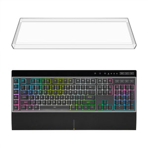 Geekria Full Size Keyboard Dust Cover, Clear Acrylic Keypads Cover for 6 Dedicated G-Keys Computer Mechanical Keyboard, Compatible with Logitech G613, Corsair K100 RGB, Corsair K55 RGB PRO