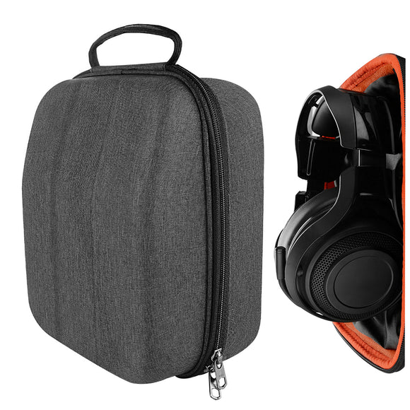 Geekria Shield Gaming Headset Case for Large Sized Over-Ear Headphones, Replacement Hard Shell Travel Carrying Bag with Cable Storage, Compatible with Razer, Sennheiser, Sony Headsets (Dark Grey)