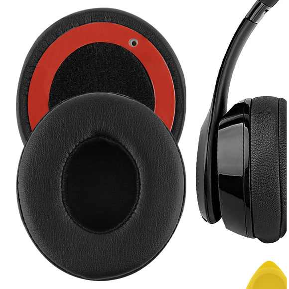 Geekria QuickFit Replacement Ear Pads for Beats Solo2 Wired, Solo2.0 Wired (B0518) Headphones Ear Cushions, Headset Earpads, Ear Cups Cover Repair Parts (Black)