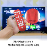 Geekria Remote Control Cover Compatible with Sony PlayStation 5, Silicone Skin Sleeve, Shock-Absorption Washable, Full Body Protective Case (Red)
