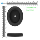 Geekria QuickFit Replacement Ear Pads Compatible with HyperX Cloud Orbit S Headphones, Repair Parts (Black)
