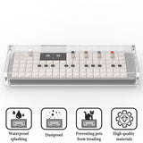 Geekria Synthesizer Clear Acrylic Case Protector, Magnetic Closing Dust Cover, Compatible with Teenage Engineering OP-1 Field / OP-XY Portable Synthesizer (Clear)